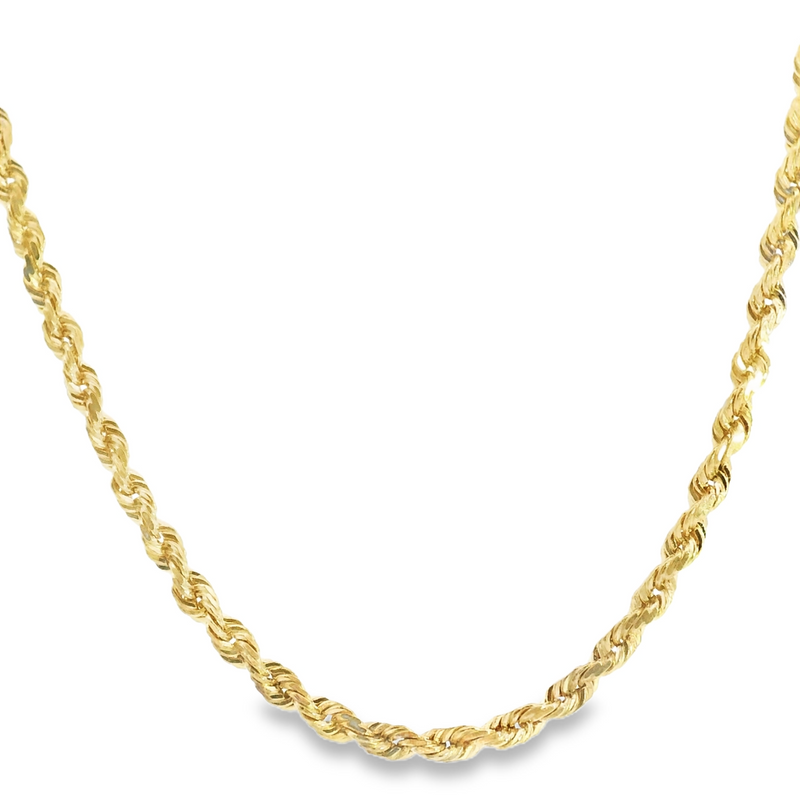 14K YG Solid Rope Chain
