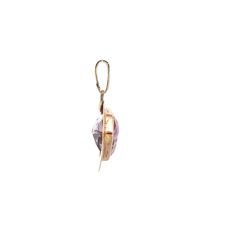 14K YG Amethyst Pendant