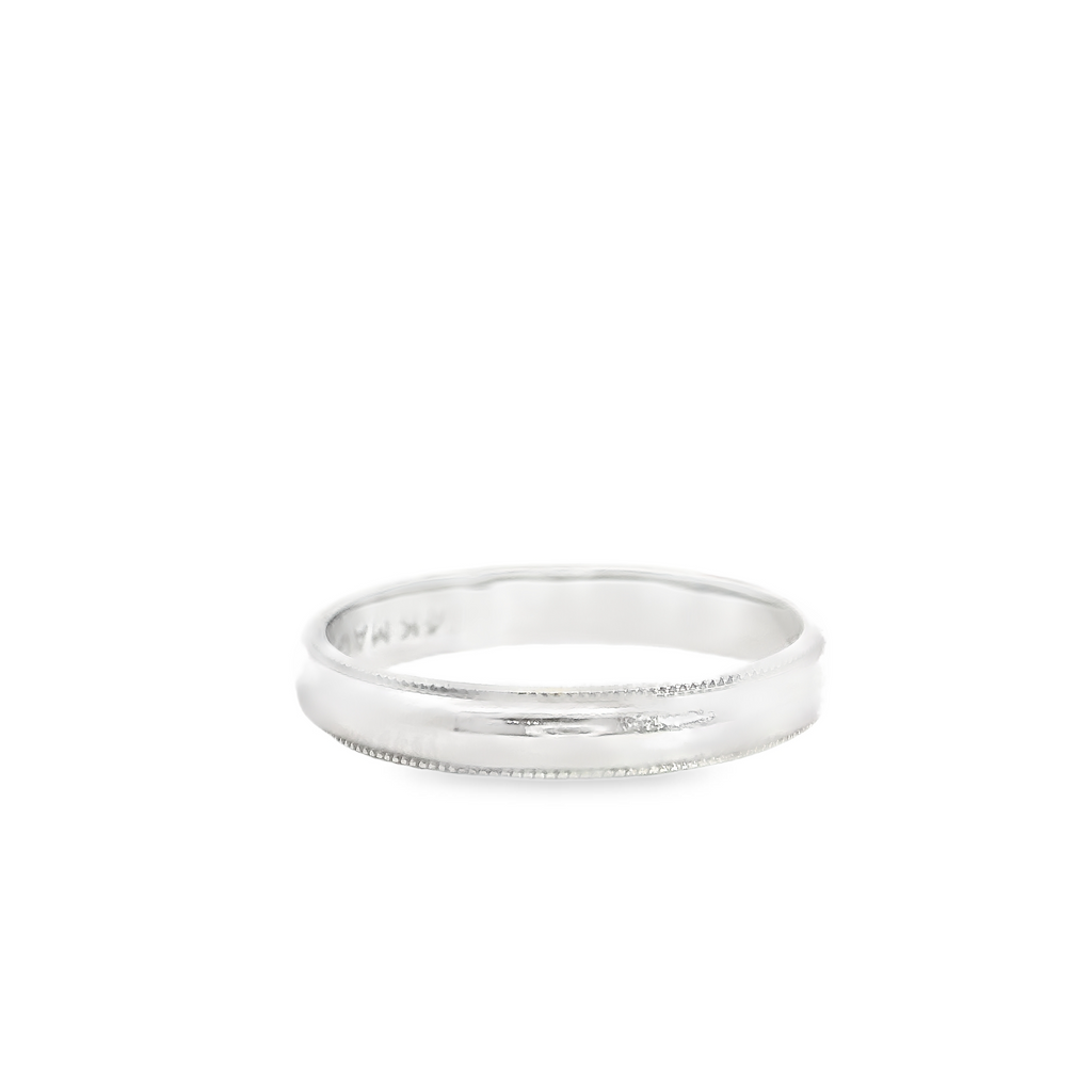 14K WG 2.5mm Wedding Band Size 5.5