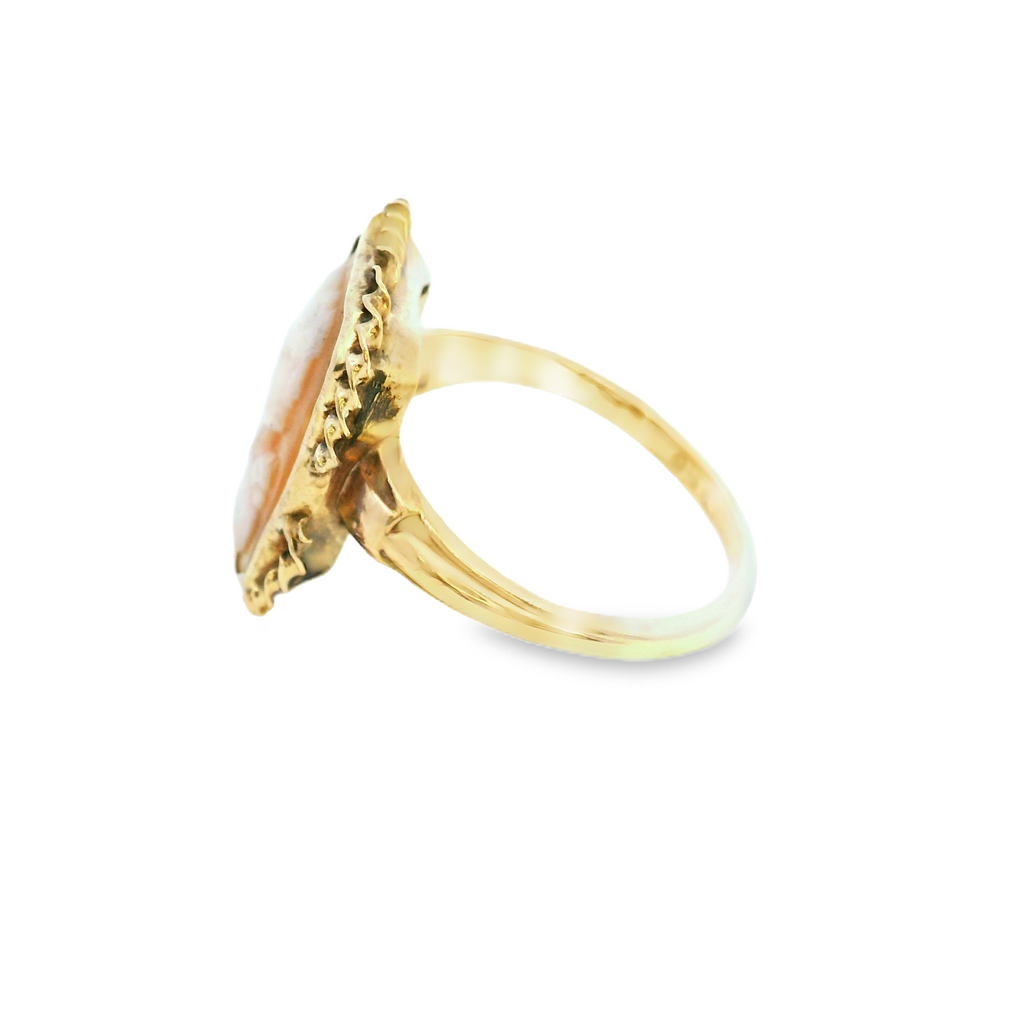 10K YG Cameo Ring