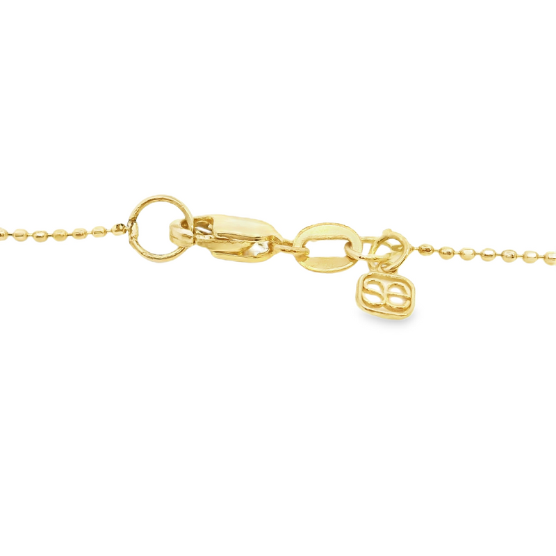 14K YG Beaded Chain 16"
