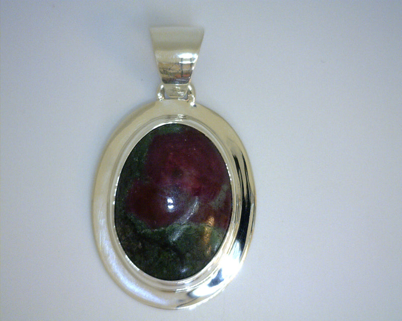 STERLING SILVER RUBY ZOISITE P