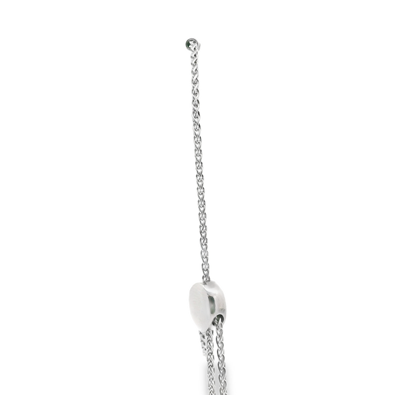 Sterling Silver Diamond Bolo Bracelet 0.10 CT TW