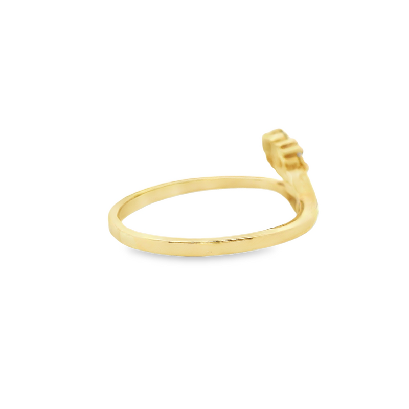 18K YG Diamond Bypass Ring