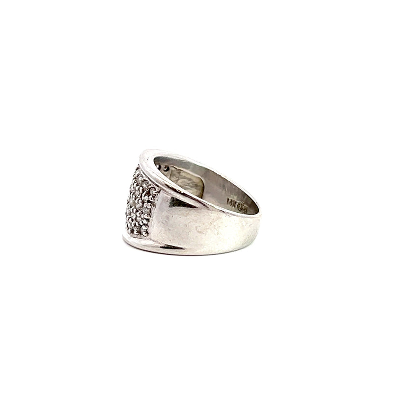 14K WG Pave Diamond Band