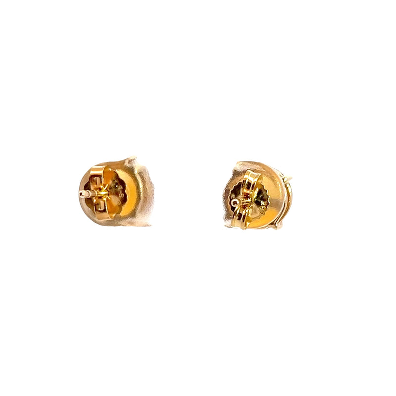 14K YG Citrine Stud Earrings