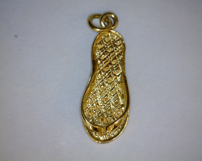 14K YG FLIP FLOP PENDANT