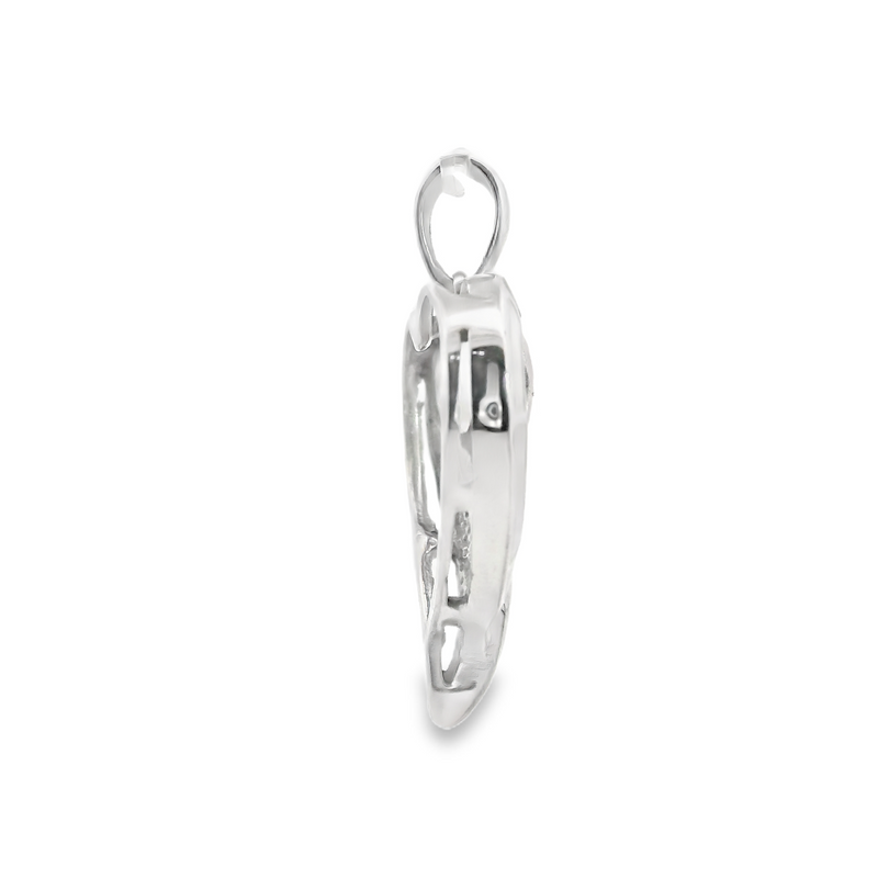 Sterling Silver Mother of Pearl Heart Pendant