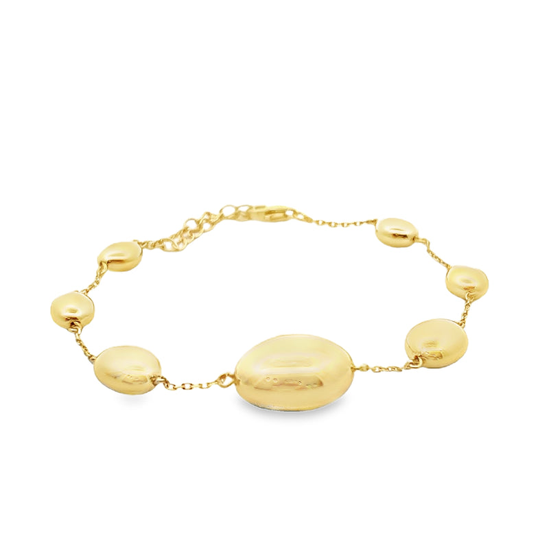 Gold Plated Nugget Bead Bracelet
