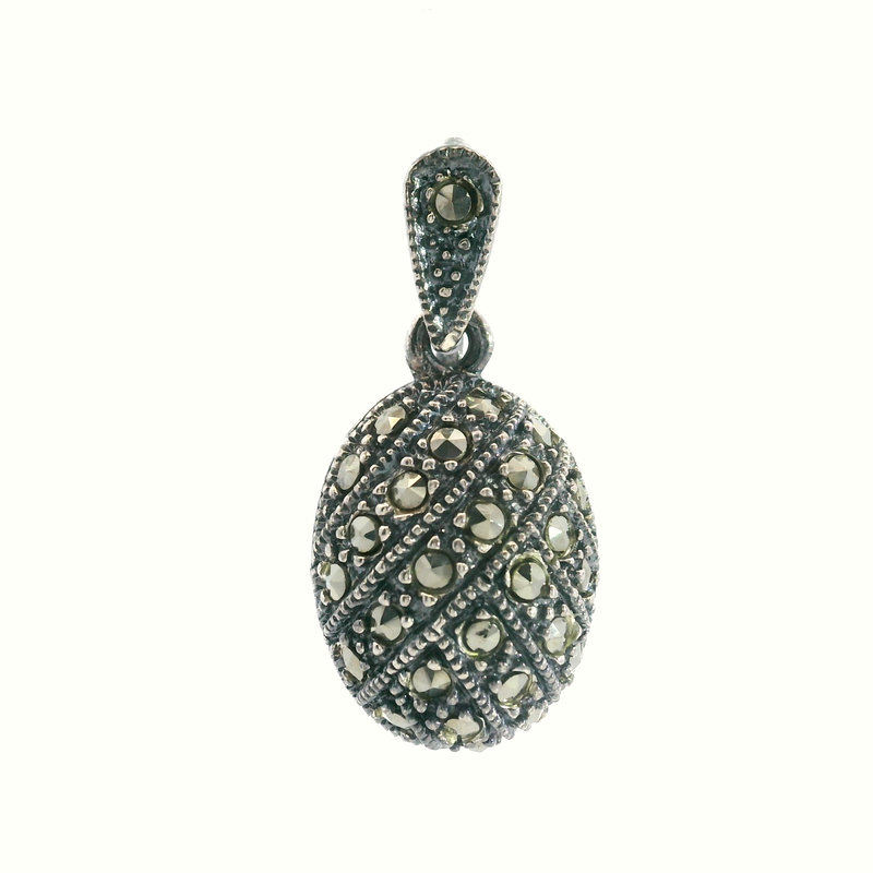 Sterling Sliver Marcasite Pendant