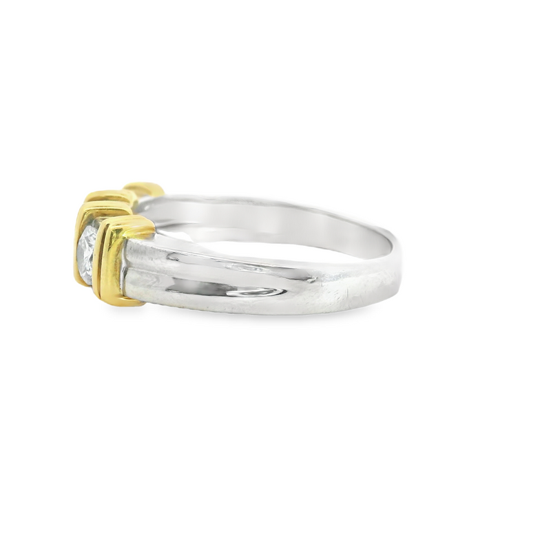PLATINUM & 18K DIAMOND BAND
