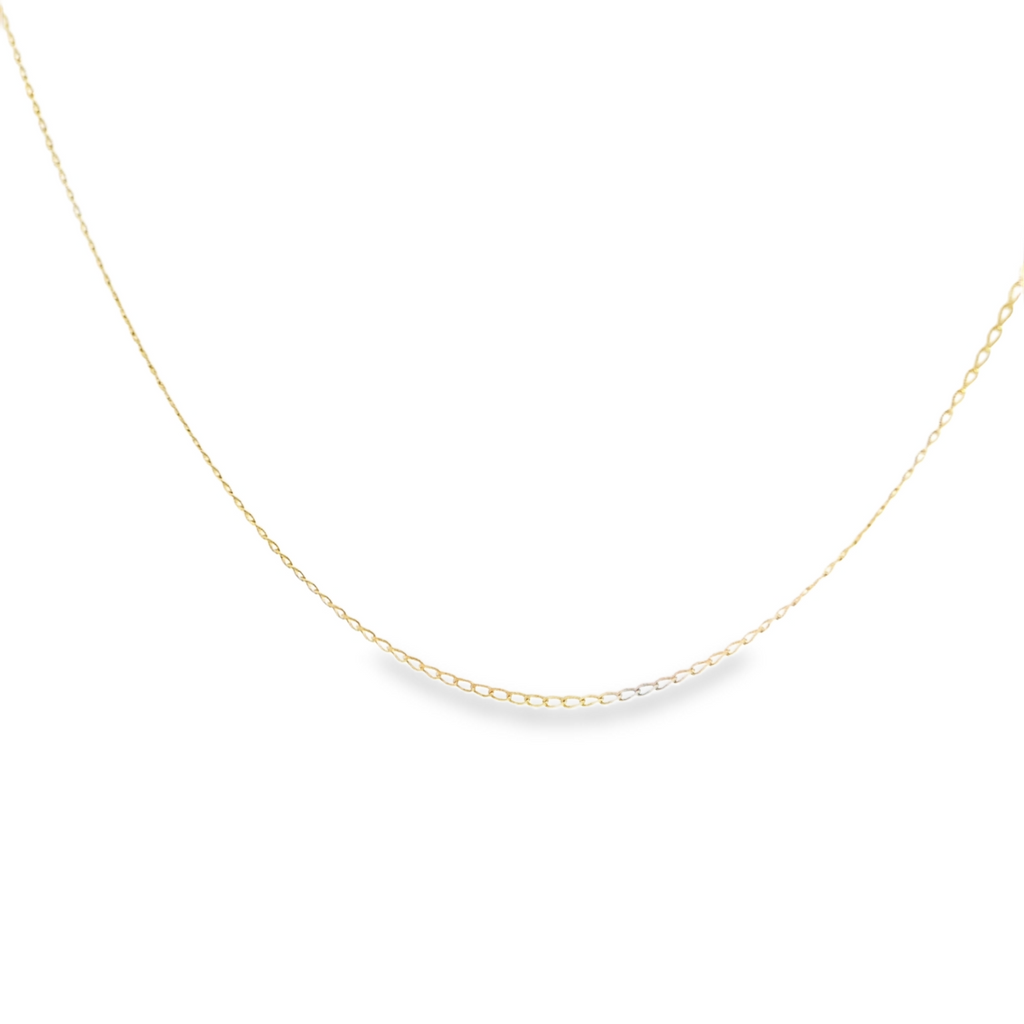 18K YG Diamond Cut Link Chain 20"