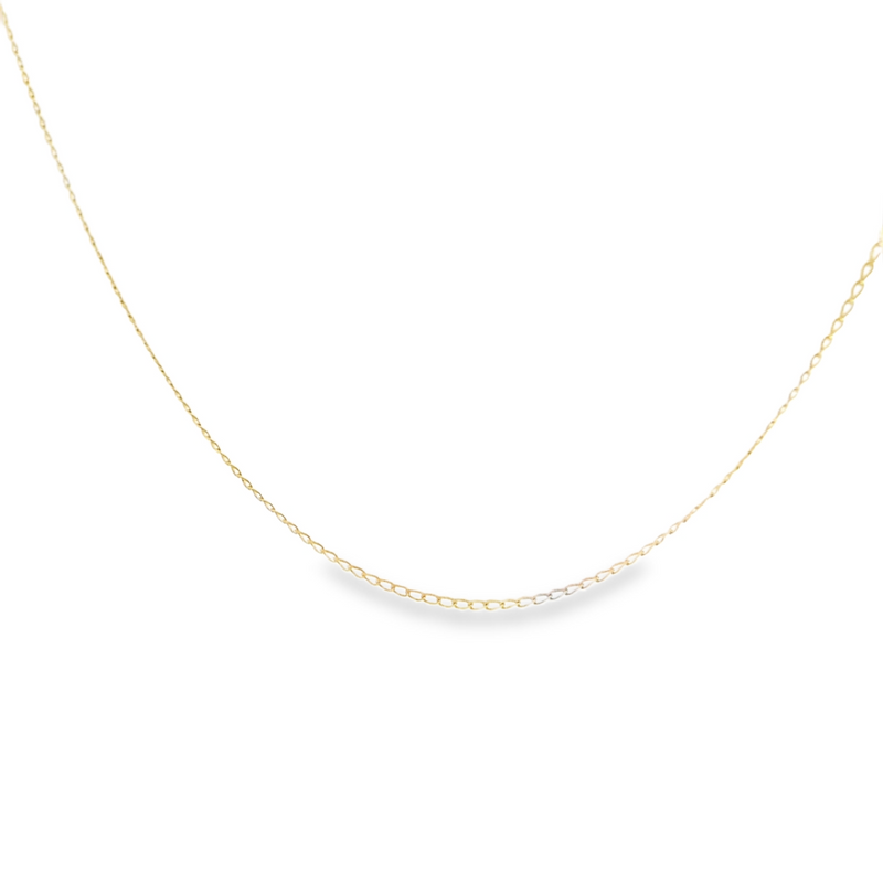 18K YG Diamond Cut Link Chain 20"
