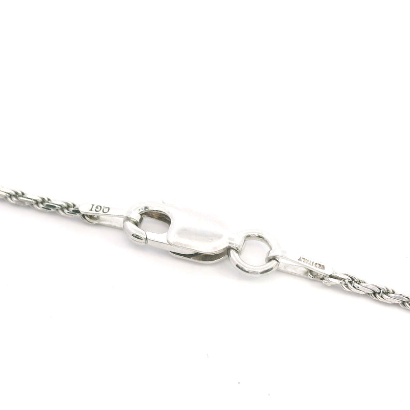 Sterling Silver 20" Diamond Cut Rope Chain