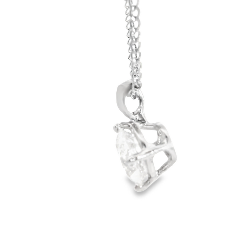 Sterling Silver CZ Pendant and 16" Link Chain
