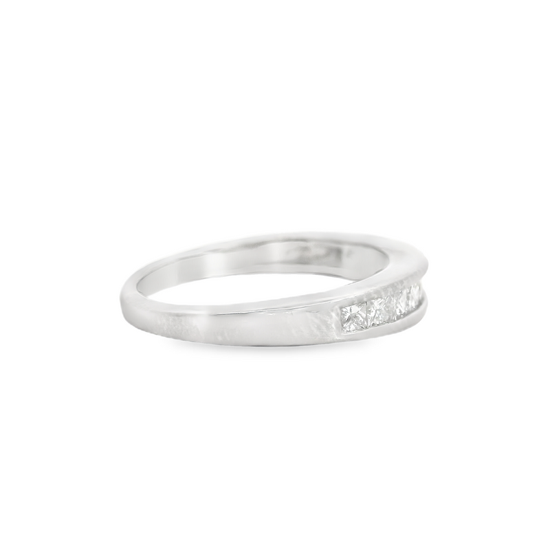 Platinum Channel Set Diamond Wedding Band