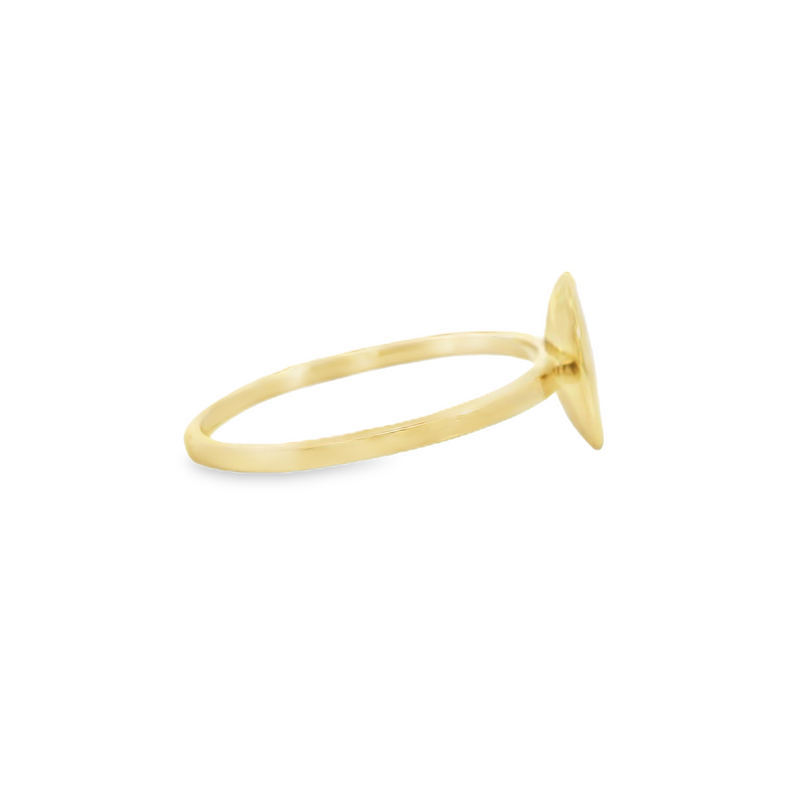 10K YG Oval Cluster Diamond Fashion Ring