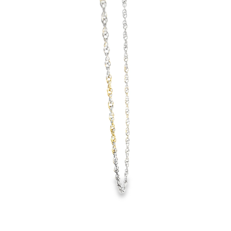Sterling Silver Loose Rope Chain 19"