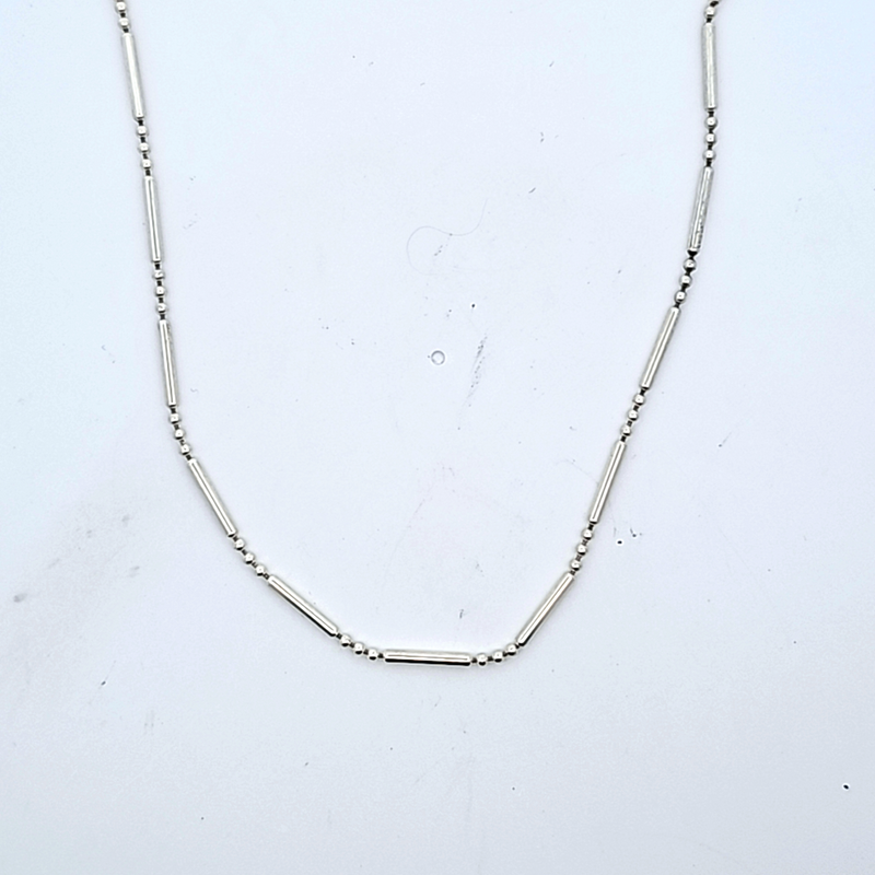 Sterling SIlver Beaded Chain 60