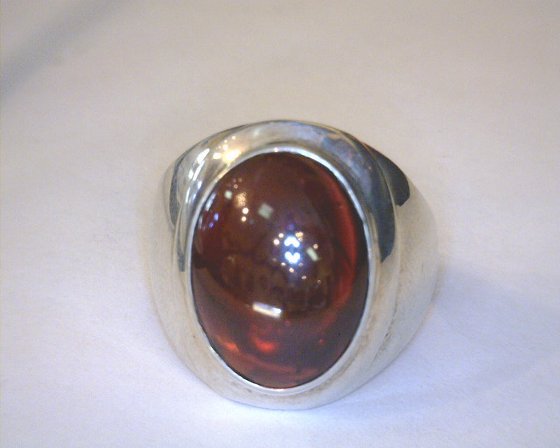 SS GARNET RING