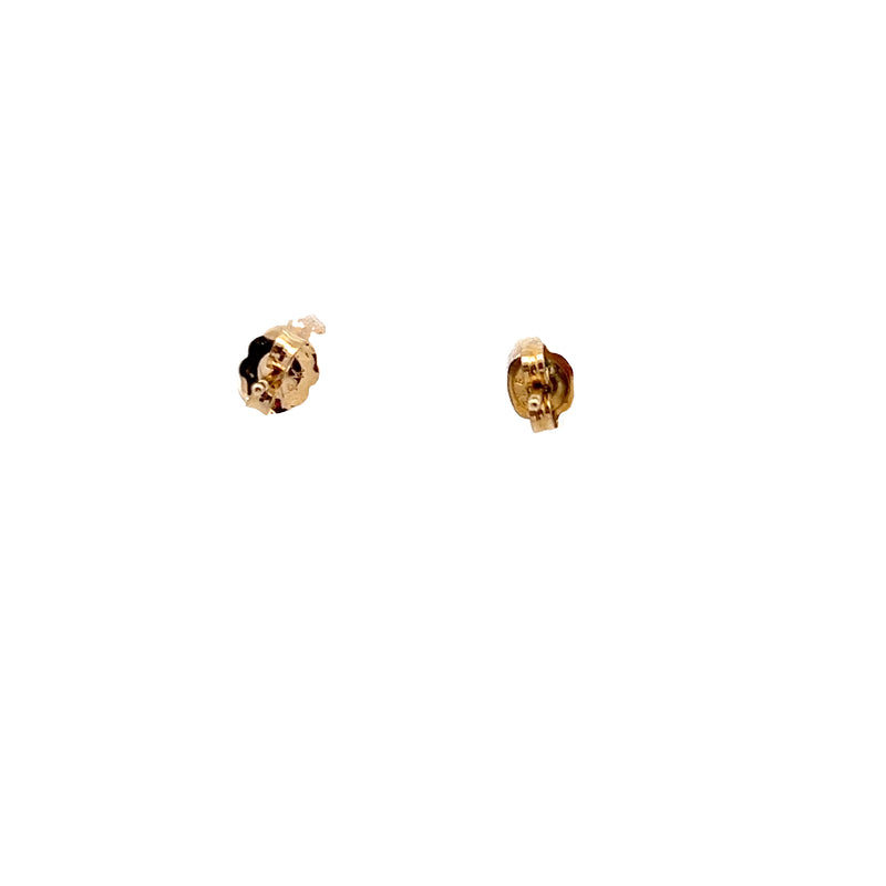 14K YG Open Ball Post Earrings