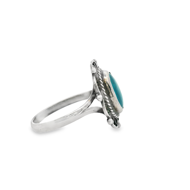 Sterling Silver Blue Stone Ring