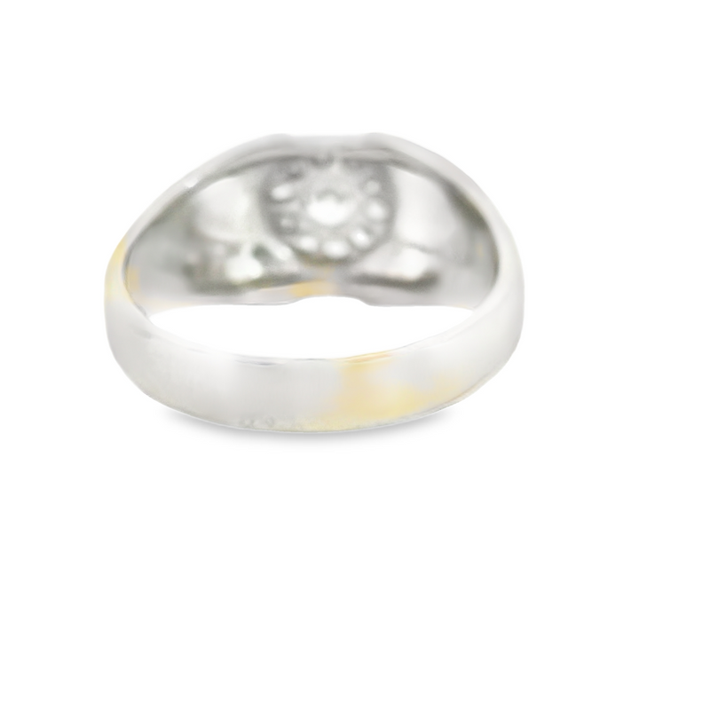 14K WHITE GOLD GENTLEMANS RING