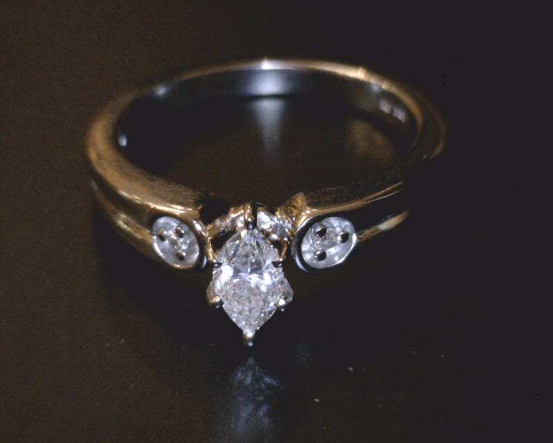 14K WG CLASSIC DIAMOND RING