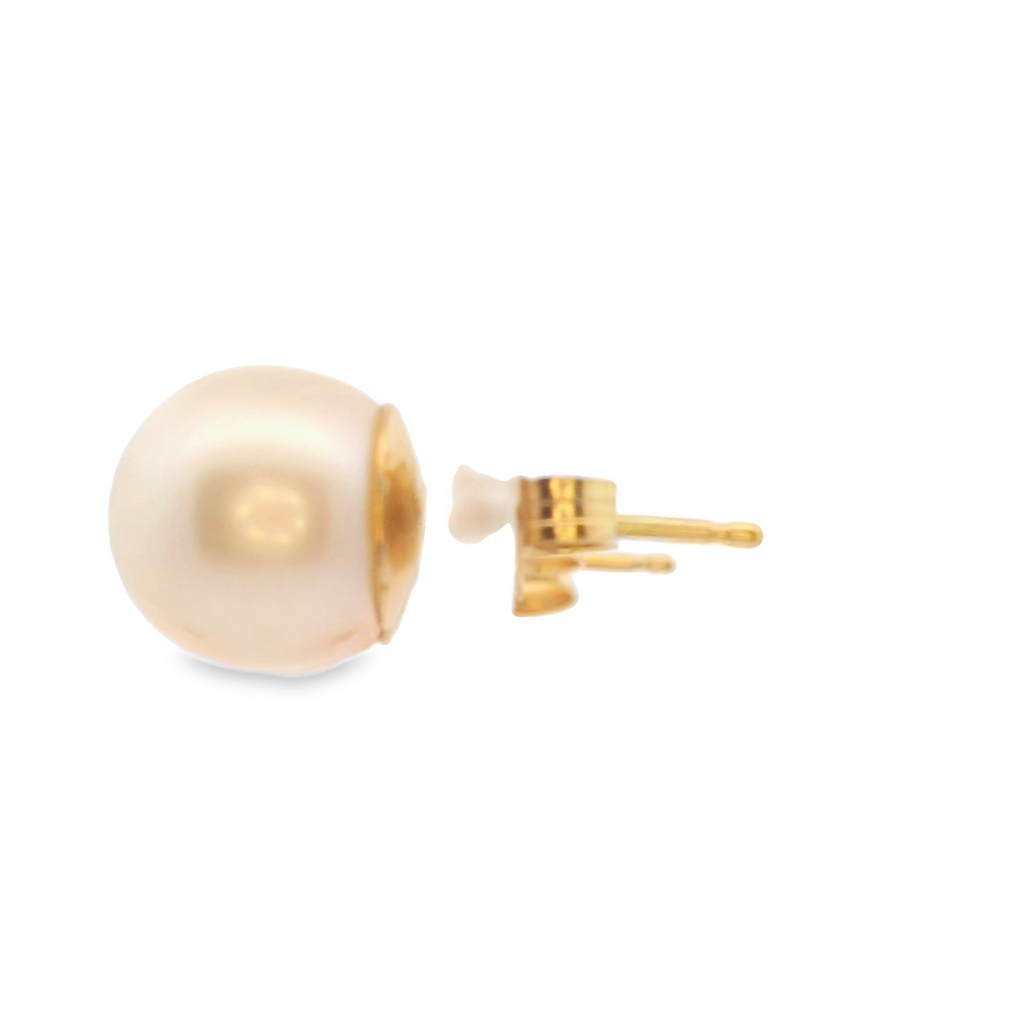 14K YG Pearl Studs