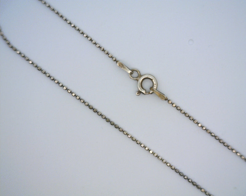 Sterling Silver Diamond Cut Bead Chain 18"