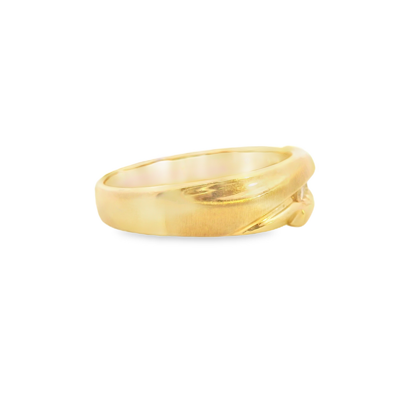 14K YG DIAMOND BAND