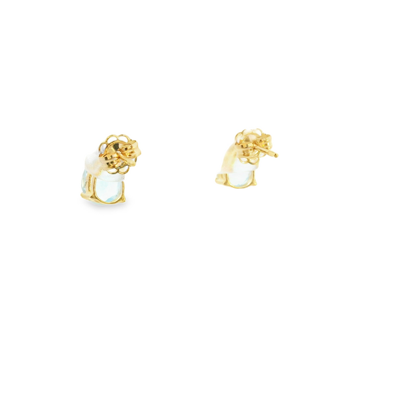 14K YG Aquamarine Earrings