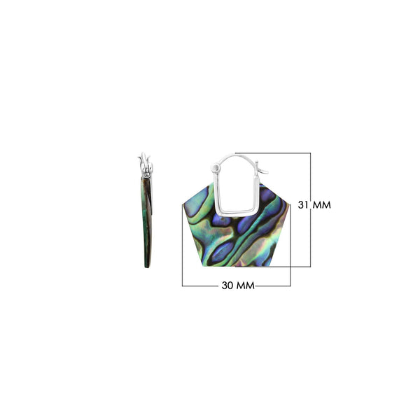 AB Sterling Silver Earring With Abalone Shell