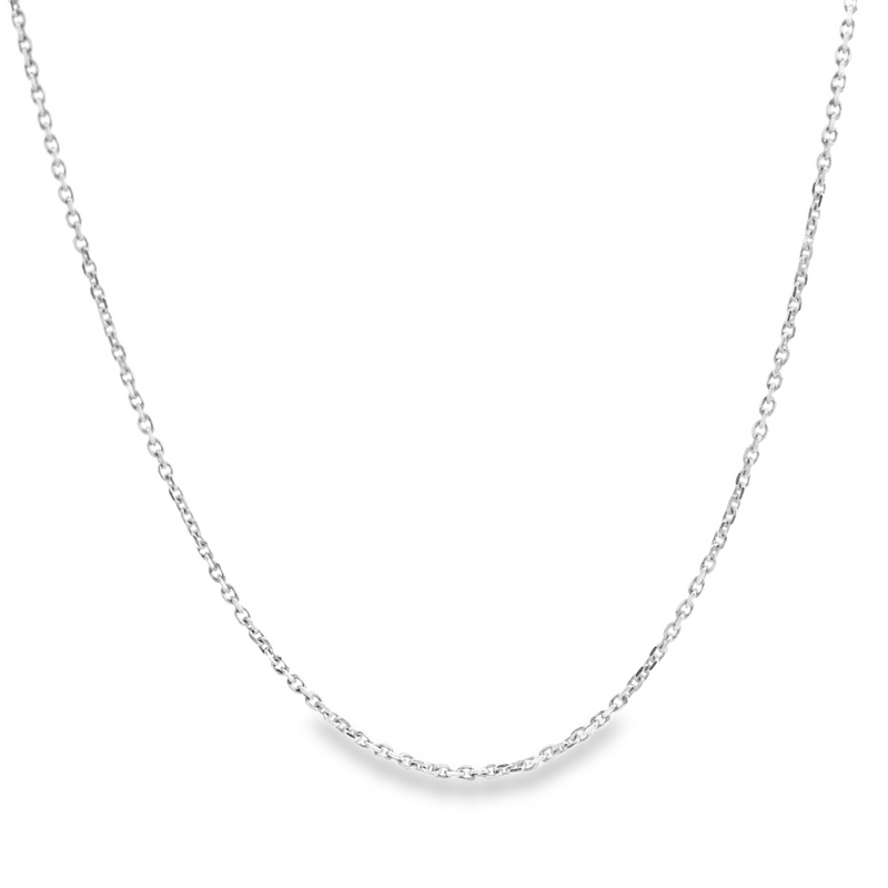 10K WG Diamond Cut Cable Chain 20"