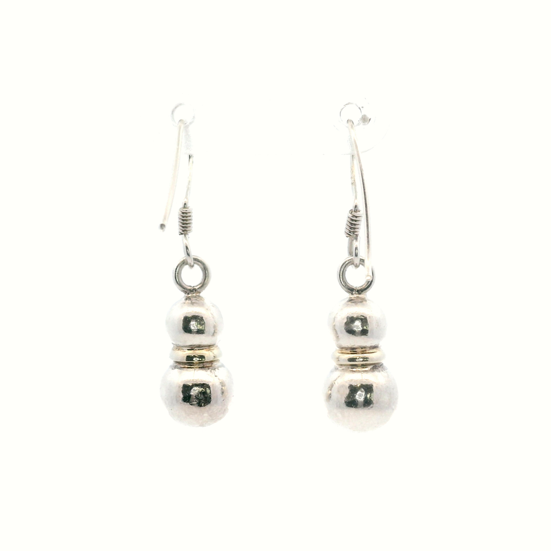 Sterling Silver Bead Dangle Earrings