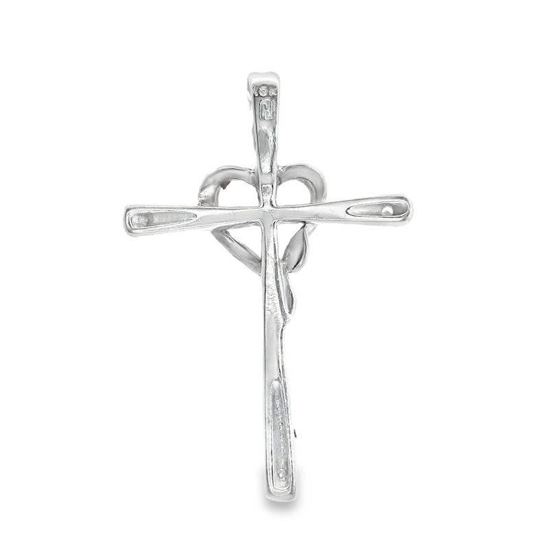 10K WG Diamond Cross Pendant