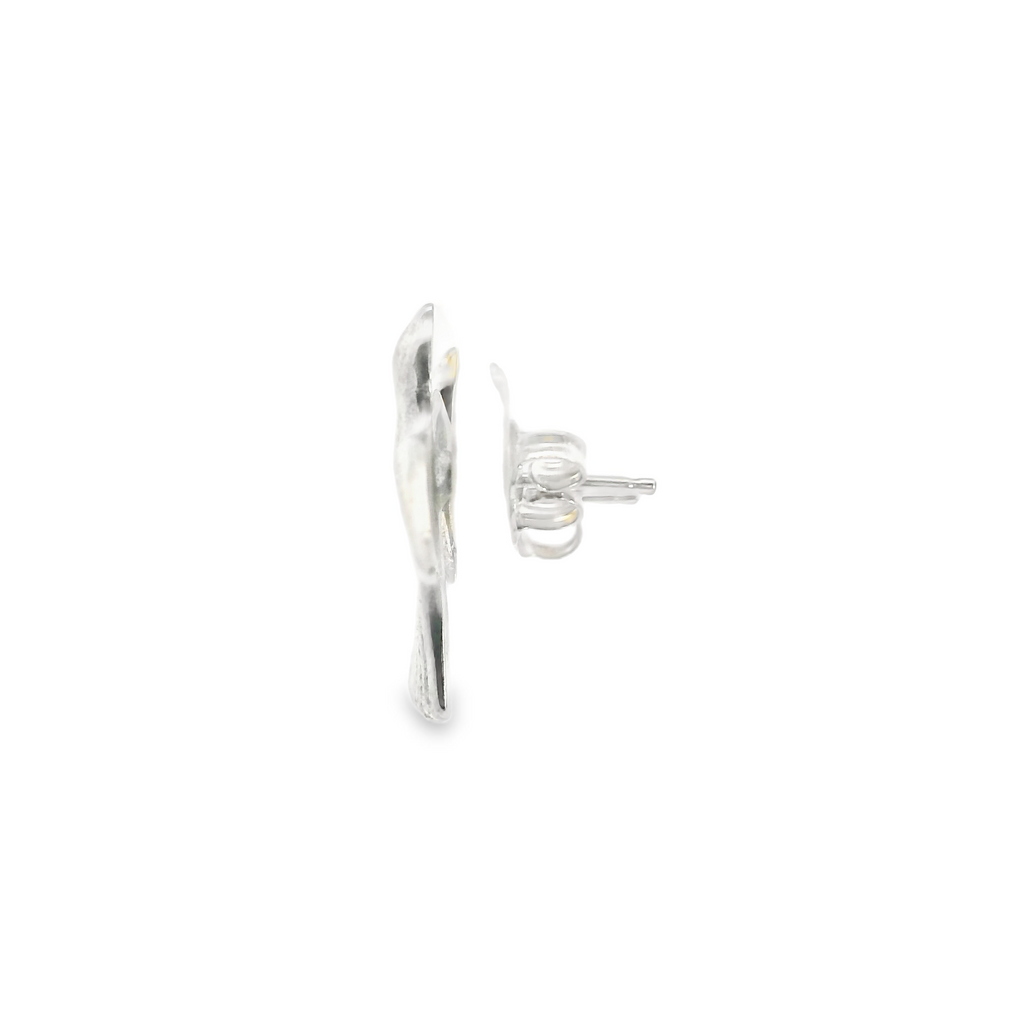 Sterling Silver Bird Stud Earrings