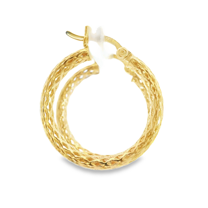 14K YG Hoop Earings