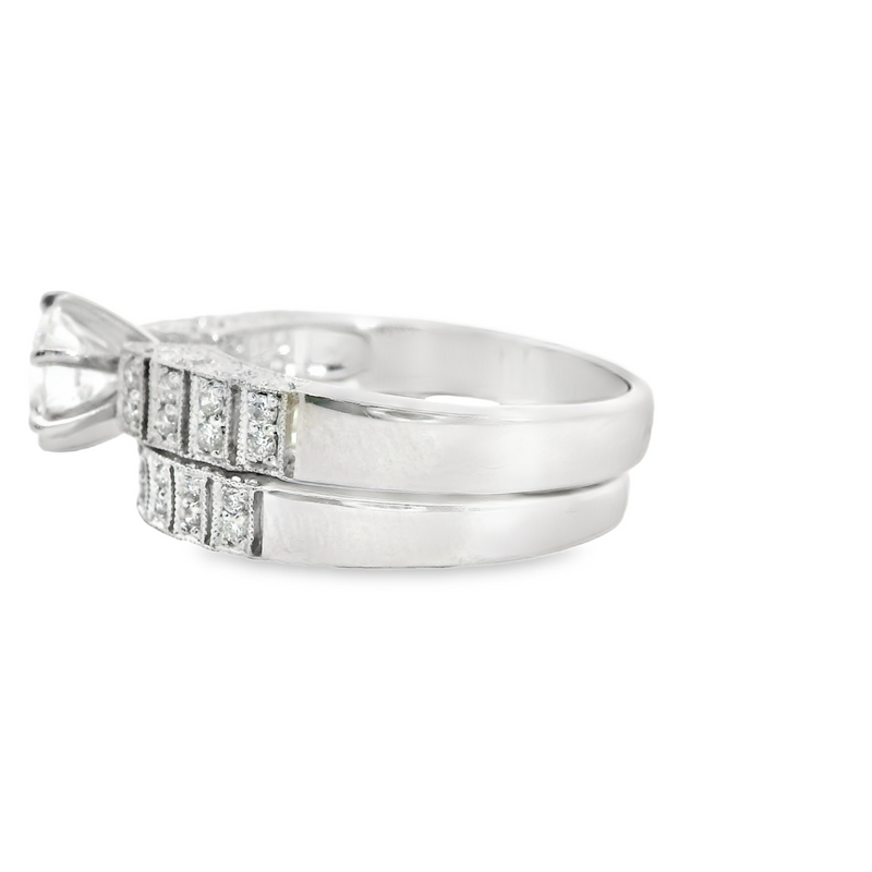 14K WG WEDDING SET