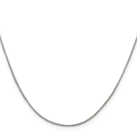 Sterling Silver 1mm Round Box Chain