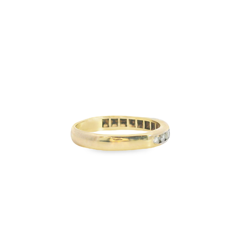 14K YG Diamond Band