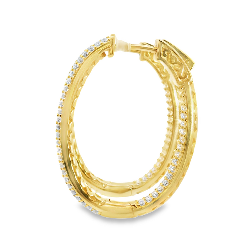 Gold Plated CZ Earrings