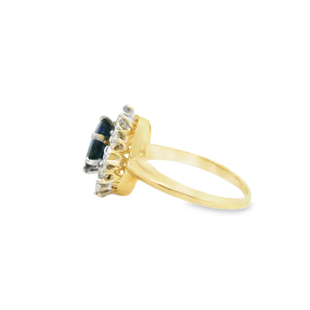 14K YG Sapphire & Diamond Ring