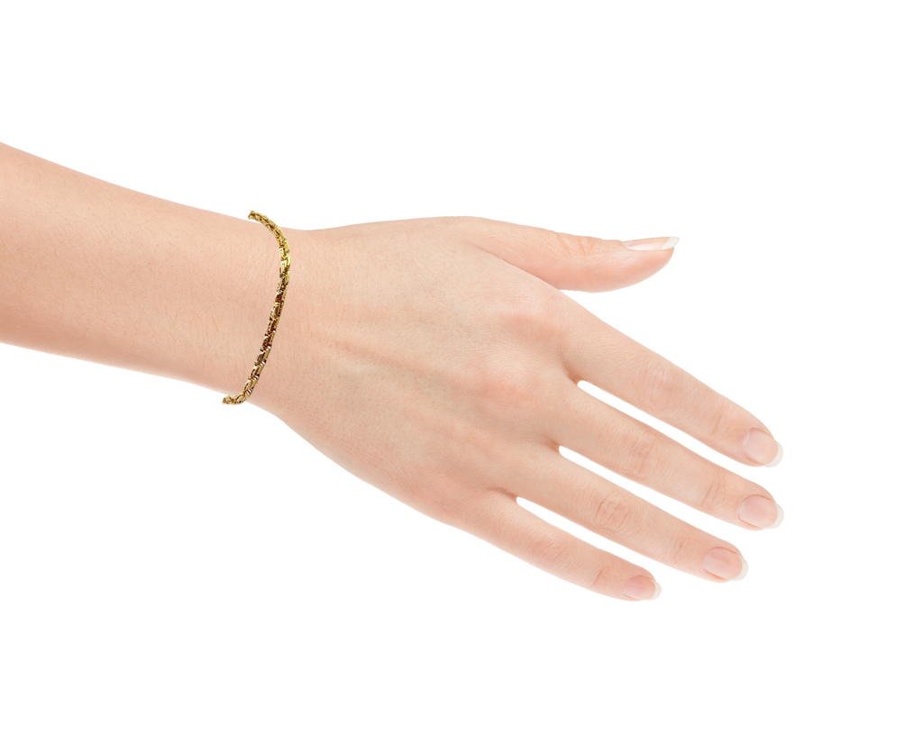 14K YG Solid Rope Bracelet 7"