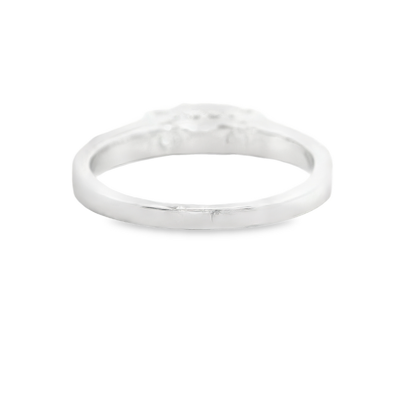 14K WG 3- STONE DIAMOND BAND