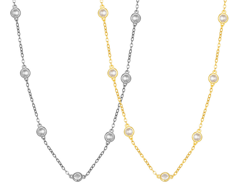 CZ Station Necklace