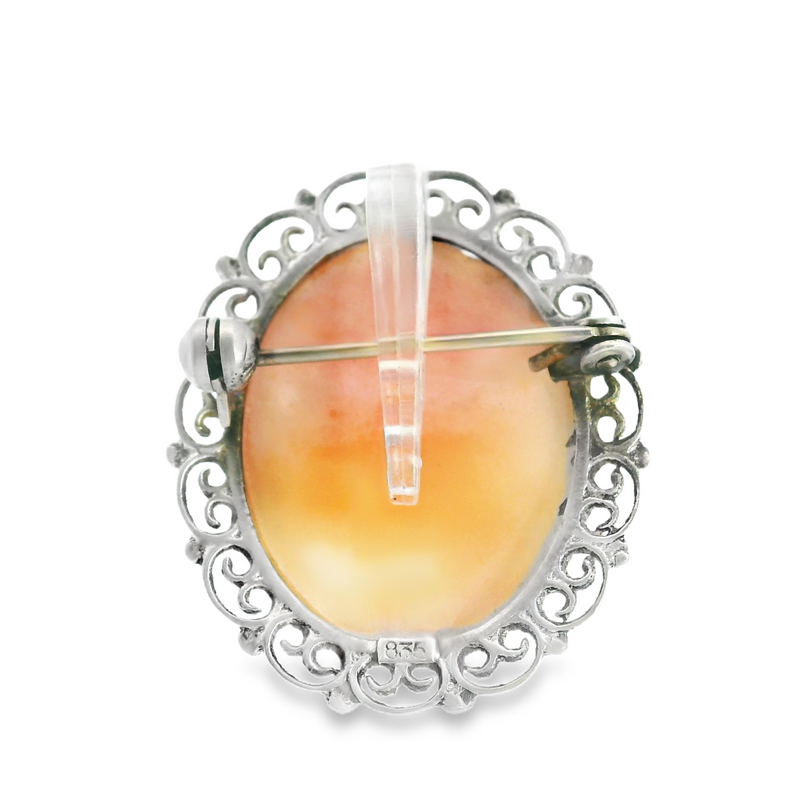 Sterling Silver Cameo Pin