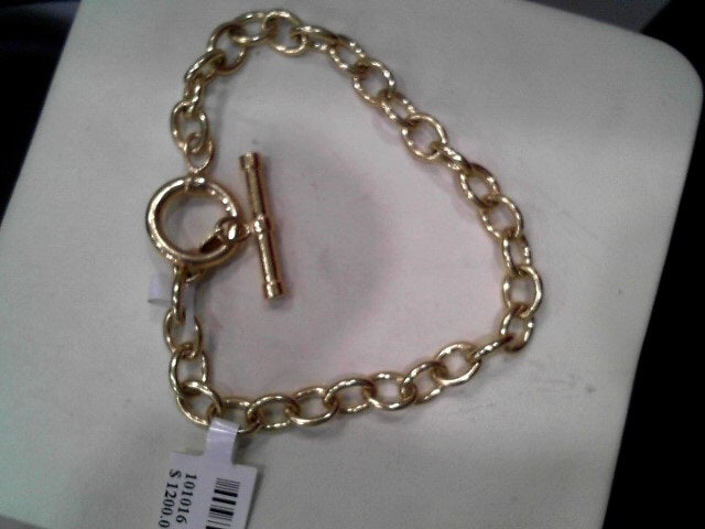 14K YG CHARM BRACELET 12.4 GRA