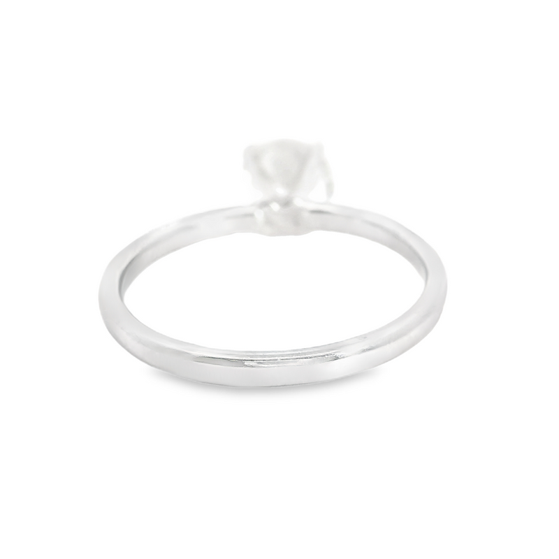 Sterling Silver CZ Solitaire Ring Size 7