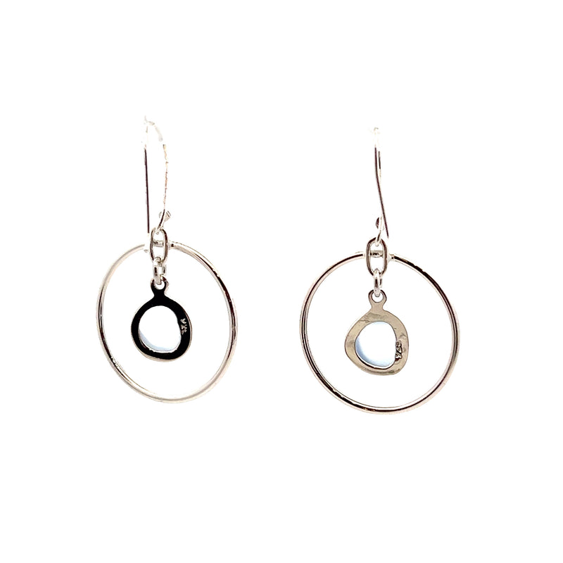 Sterling Silver Beach Glass Earrings